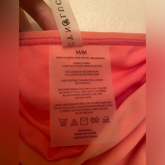 Cyn & Luca Elizabeth One Piece Swimsuit - Size Medium - Apricot/Pink - Picture 11 of 13